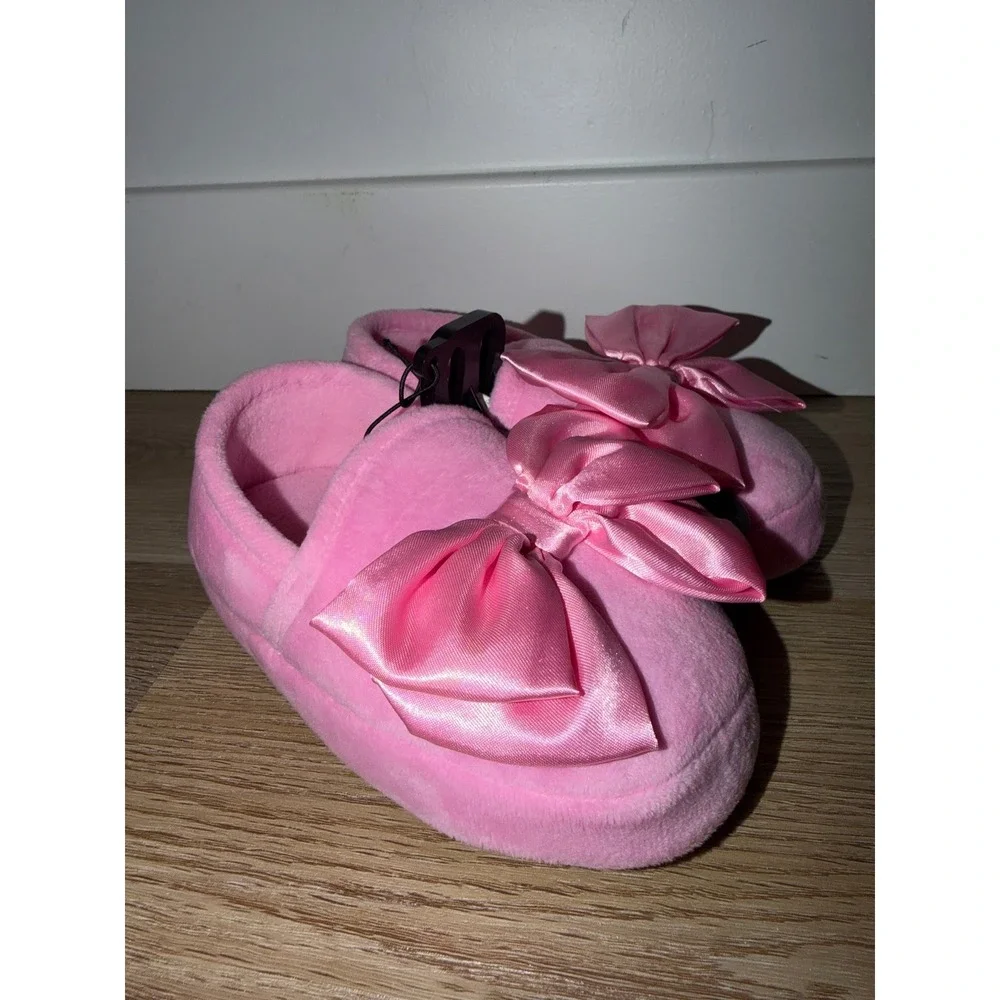Toddler girl bow slippers 7/8